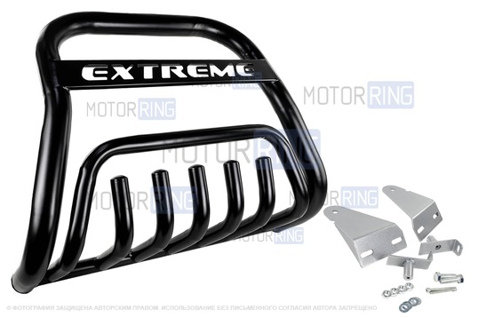 Защита переда ТехноСфера Низ с трубой с дополнительной защитой двигателя для Шевроле Нива рестайлинг с 2009 г.в.