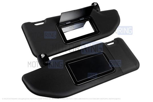 Черные солнцезащитные козырьки с зеркалом от Веста Спорт для Лада Веста, Веста NG