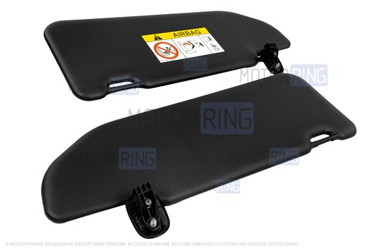 Черные солнцезащитные козырьки с зеркалом от Веста Спорт для Лада Веста, Веста NG