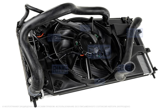 Радиатор основной и кондиционера в сборе (моноблок) KDAC нового образца для Лада Гранта, Калина 2, Датсун с МКПП_1