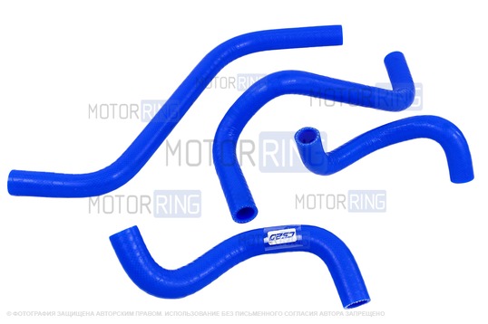 Патрубки печки CS20 PROFI 21082 силиконовые синие для инжекторных ВАЗ 2108-21099, 2113-2115_1