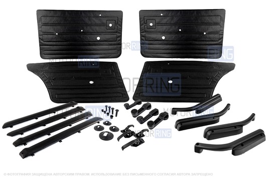 Комплект обивок дверей образца 2105 с металлическими ручками стеклоподъемников и ручками дверей образца 2107 для ВАЗ 2101-2107_1