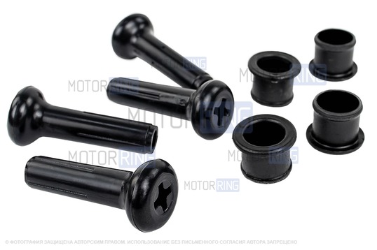 Комплект обивок дверей образца 2105 с металлическими ручками стеклоподъемников и ручками дверей образца 2107 для ВАЗ 2101-2107