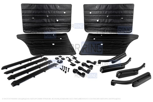 Комплект обивок дверей образца 2106 с металлическими ручками стеклоподъемников и ручками дверей образца 21011 для ВАЗ 2101-2107_1