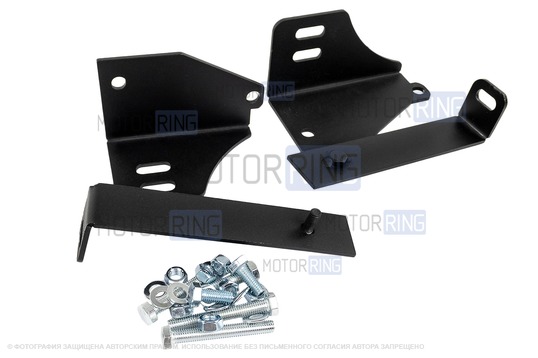 Защита переднего бампера ТехноСфера Труба двойная d51 для Лада Ларгус