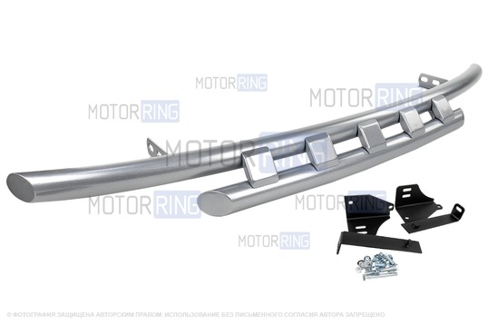 Защита переднего бампера ТехноСфера Труба двойная d51 для Лада Ларгус