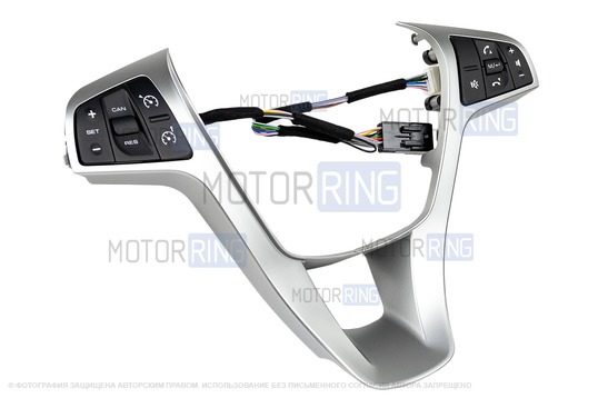 Накладка с кнопками на мультируль без кнопки обогрева для Лада Веста, Икс Рей_1