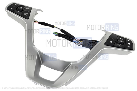 Накладка с кнопками на мультируль без кнопки обогрева для Лада Веста, Икс Рей