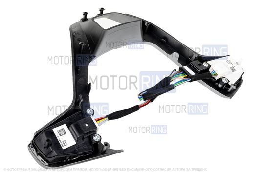 Накладка с кнопками на мультируль без кнопки обогрева для Лада Веста, Икс Рей