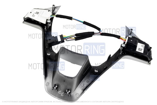 Накладка с кнопками на мультируль без кнопки обогрева для Лада Веста, Икс Рей