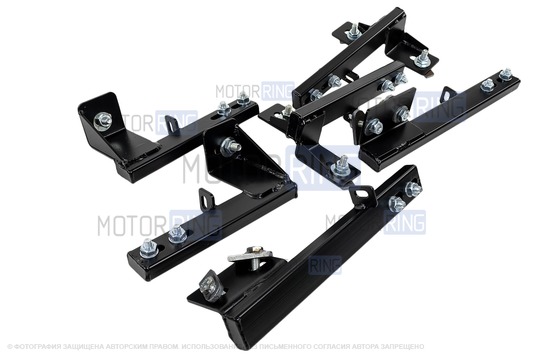 Защита порогов ТехноСфера с алюминиевым листом d51 для Лада Ларгус Кросс