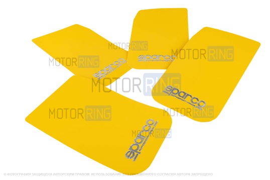 Универсальные большие брызговики SPARCO желтые_1