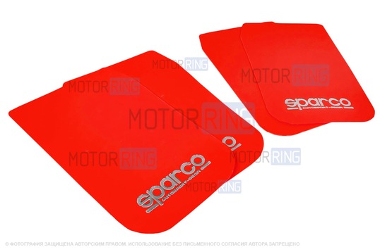 Универсальные большие брызговики SPARCO красные