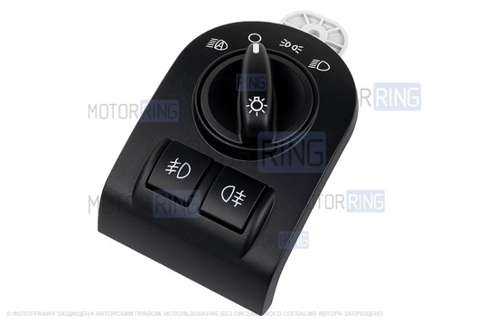 Модуль управления светотехникой (МУС) АВАР с белой подсветкой под комплектацию Люкс для Лада Гранта FL, Лада Нива Легенд с функцией автосвет и ПТФ_1