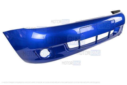 Передний бампер Люкс под ПТФ для Лада Калина_1