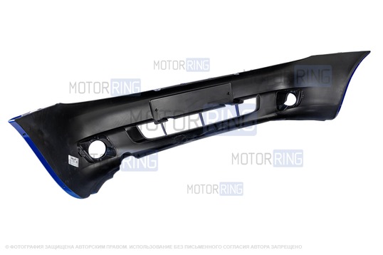 Передний бампер Люкс под ПТФ для Лада Калина