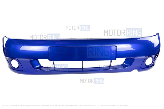 Передний бампер Люкс под ПТФ для Лада Калина