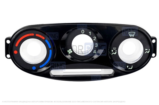 Шкала блока управления отопителем с рамкой (облицовкой) для Лада Калина, Калина 2, Гранта, Гранта FL, Датсун