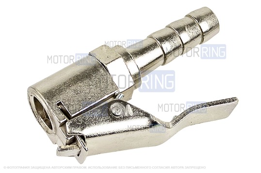 Насадка насоса (автокомпрессора) с клапаном (белая)