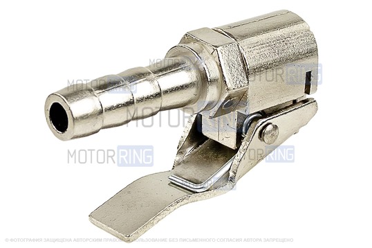 Насадка насоса (автокомпрессора) с клапаном (белая)