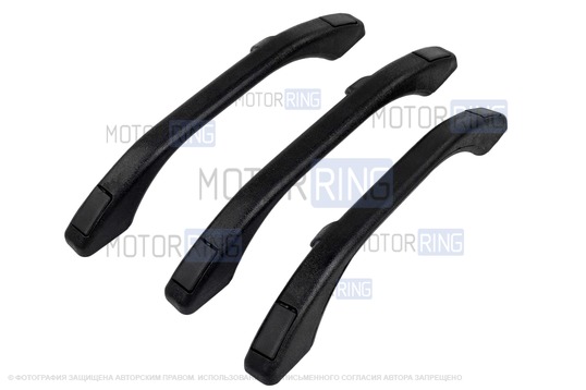 Ручки потолочные черные с резиновыми заглушками для ВАЗ 2110-2112, Лада Приора, Калина, Калина 2, Гранта, Гранта FL, 4х4 с 2019 г.в., Легенд, Тревел, Датсун, Шевроле Нива