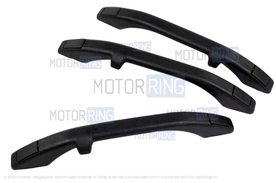 Ручки потолочные черные с резиновыми заглушками для ВАЗ 2110-2112, Лада Приора, Калина, Калина 2, Гранта, Гранта FL, 4х4 с 2019 г.в., Легенд, Тревел, Датсун, Шевроле Нива