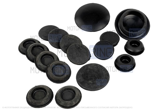 Ремкомплект заглушек технологических отверстий пола (днища) для ВАЗ 2108-21099, 2113-2115