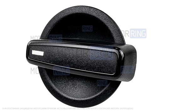 Ручки регулировки температуры, направления и скорости потока воздуха отопителя и рычаг рециркуляции с черными лаковыми вставками для Лада Калина, Калина 2, Гранта, Гранта FL