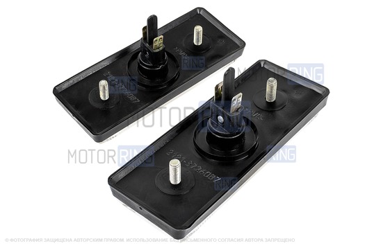 Повторители указателей поворота белые с черным основанием (2шт) для ВАЗ 2106, Лада 4х4, Нива Легенд