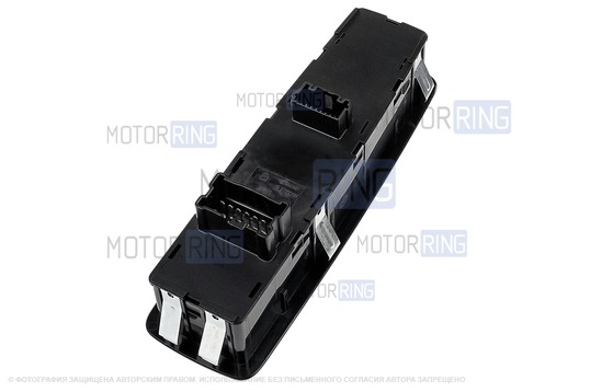 Блок управления стеклоподъемниками с автодоводчиками и зеркалами с электроскладыванием в черной лаковой рамке для Лада Веста NG