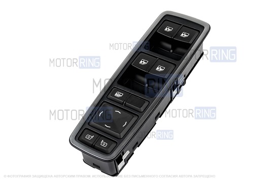 Блок управления стеклоподъемниками без автодоводчиков и зеркалами без электроскладывания в Хром рамке для Лада Веста NG