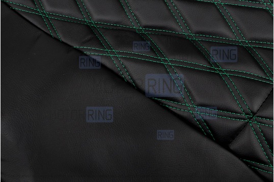 Обивка (не чехлы) сидений Recaro экокожа гладкая с цветной строчкой Ромб/Квадрат для ВАЗ 2110, Лада Приора седан_1