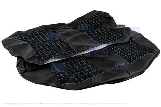 Обивка (не чехлы) сидений Recaro экокожа с алькантарой (цветная строчка Ромб/Квадрат) для 3-дверную Лада 4х4 (Нива) 21213, 21214