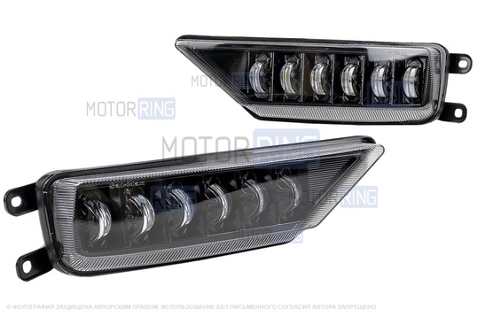 Диодные ПТФ Sal-Man 50W 7000lux 6000К 6 линз для Volkswagen Tiguan 2 с 2016 г.в.