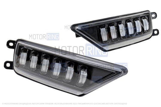 Диодные ПТФ Sal-Man 50W 7000lux 6000К 6 линз для Volkswagen Tiguan 2 с 2016 г.в.