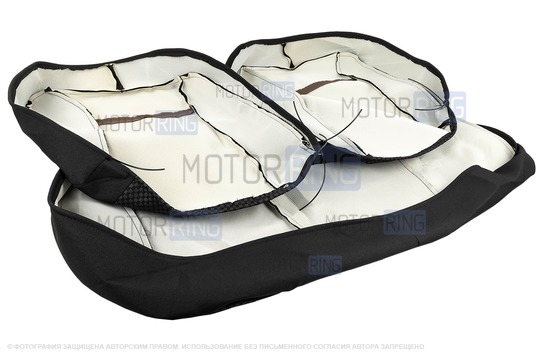 Обивка (не чехлы) сидений Recaro (черная ткань, центр Ультра) для ВАЗ 2110, Лада Приора седан