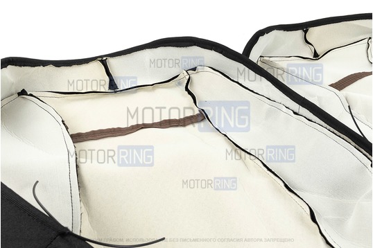 Обивка (не чехлы) сидений Recaro (черная ткань, центр Ультра) для ВАЗ 2110, Лада Приора седан