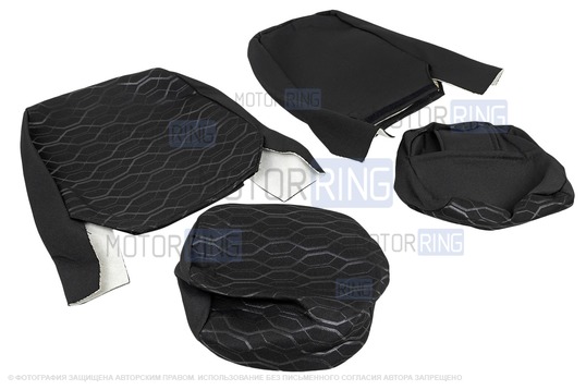 Обивка сидений (не чехлы) центр термотиснение Трек для Шевроле Нива после 2014 г.в., Лада Нива 2123