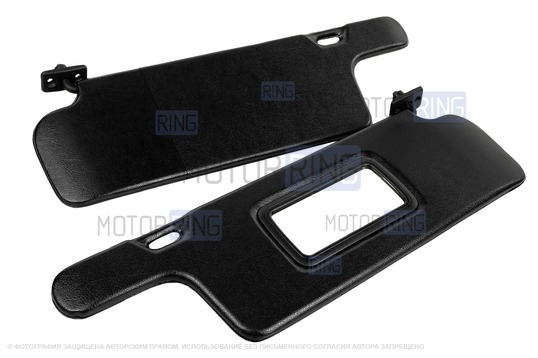 Черные солнцезащитные козырьки с зеркалом для ВАЗ 2108-21099, 2113-2115_1