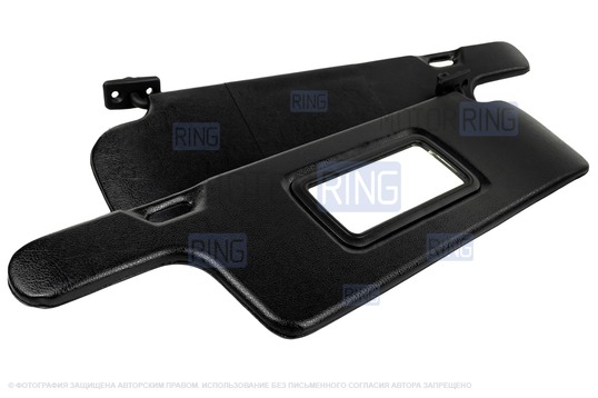 Черные солнцезащитные козырьки с зеркалом для ВАЗ 2108-21099, 2113-2115