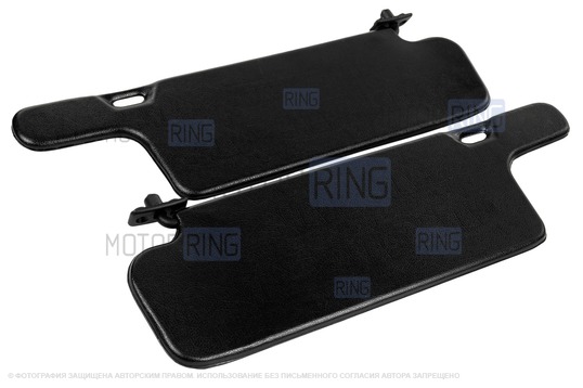 Черные солнцезащитные козырьки с зеркалом для ВАЗ 2108-21099, 2113-2115