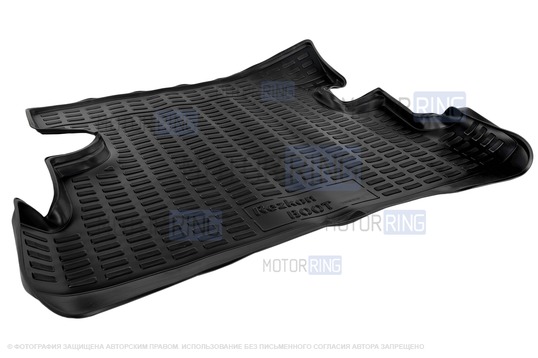 Полиуретановый коврик Rezkon в багажник для 5-дверных Лада 4х4 (Нива) до 2016 г.в._1