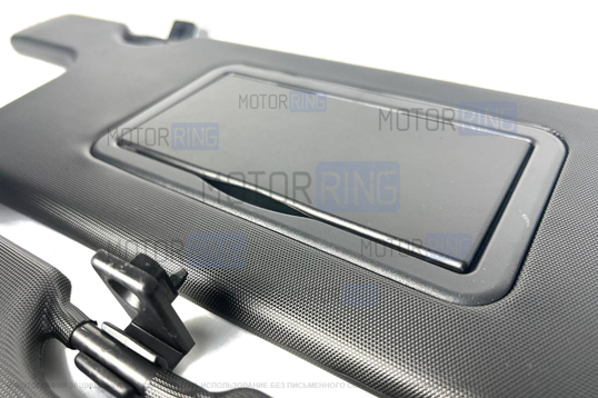 Черные солнцезащитные козырьки с двумя зеркалами для ВАЗ 2108-21099, 2113-2115