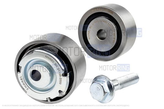 Ролики ГРМ металлические натяжной и опорный Marel Magnum для 16 кл Лада Приора, Калина, Калина 2, Гранта, Гранта FL, Ларгус, Ларгус FL, Веста, Икс Рей, Датсун