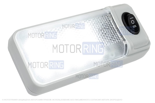 Плафон освещения салона диодный с кнопкой для ВАЗ 2108-21099, 2110-2112, 2113-2115_1