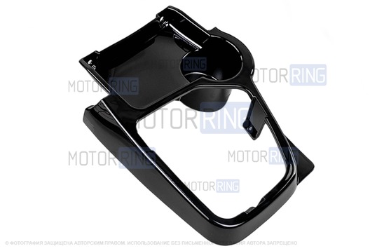 Рамка КПП консоли черная глянцевая в стиле Приоры 2 для Лада Приора до 2013 г.в._1