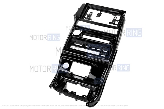 Щиток передней панели под магнитолу 9-дюймов с облицовкой комбинации и подстаканниками для ВАЗ 2108-21099, 2113-2115