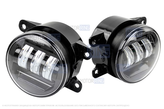 Диодные ПТФ Sal-Man 30W 2800lux для Лада Гранта FL, Веста, Веста NG, Икс Рей, Ларгус FL, Нива Урбан, Рено