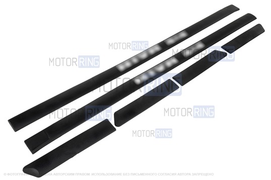 Резиновые протекторы (молдинги) на двери с названием модели для Лада 4х4, Нива Легенд