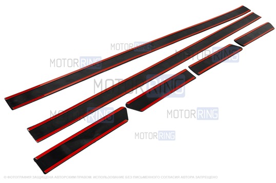 Резиновые протекторы (молдинги) на двери с названием модели для Лада 4х4, Нива Легенд